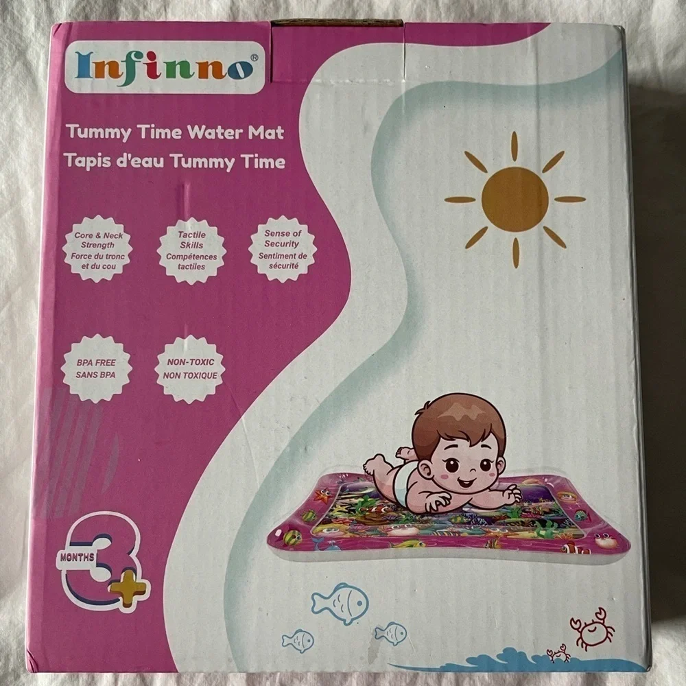 NWT - Infinno Inflatable Tummy Time Water Mat 3-24 Mos